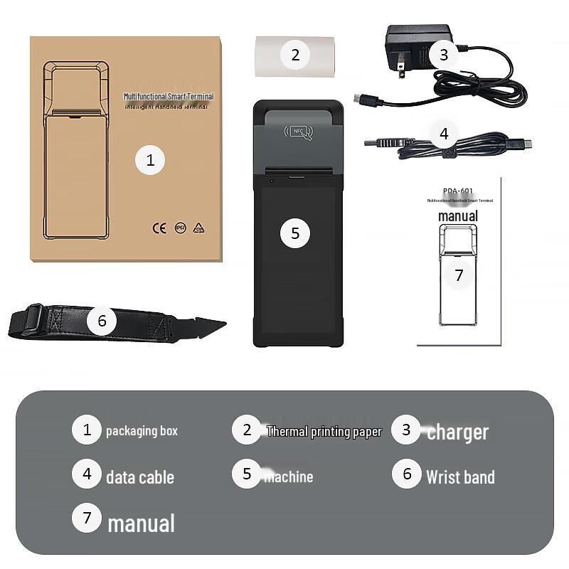 QS PDA-601 Handheld Thermal Printer Scanner with NFC