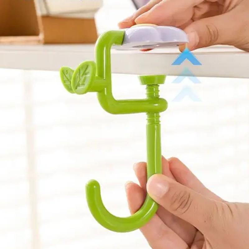 Desktop Storage Hook Flower-Shaped Adjustable Hook Desk Edge Hook Removable For Office Headphones Backpacks
