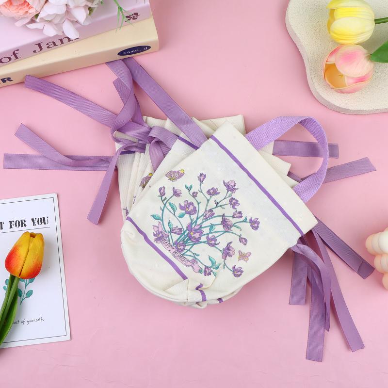 5Pcs Fresh Flower Bags Wedding Gift Bags Sweet Bags With Handles Multi-Functional Drawstring Pouches Durable And Beautiful