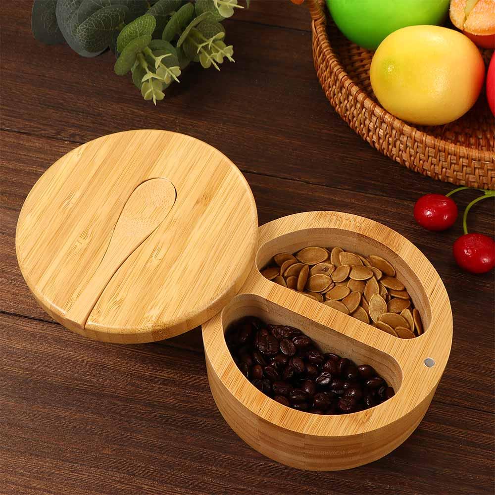 

Herb Jar With Spoon Magnetic Swivel Lid Salt Box Spice Cellar Pepper Keeper Seasoning Container 1 Grid