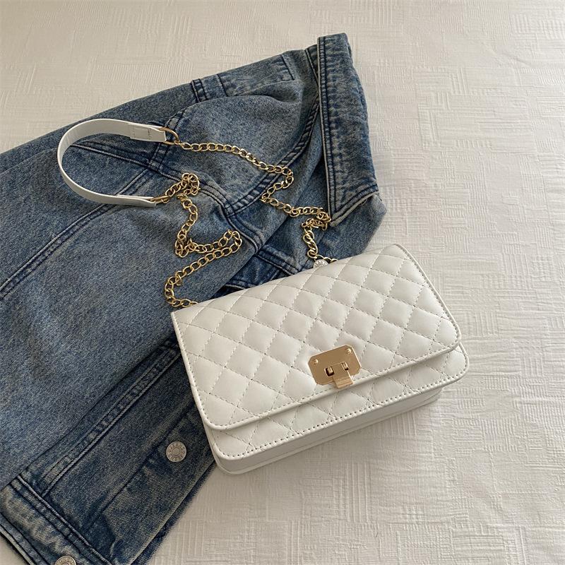 Xiaoxiangfeng rombowa torebka łańcuszkowa damska 2025 jesień ins modna i prosta mała kwadratowa torebka wysoka wartość listonoszka