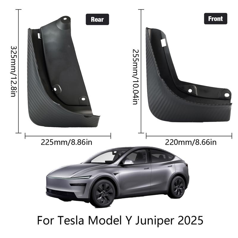 4X Splash Guards Mudguard Fender Mudflaps Mud Flaps Front Rear No Drilling Car Accessories For Tesla Model Y Juniper 2025