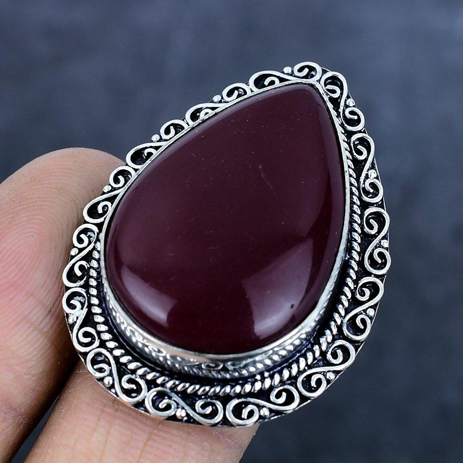 Ruby(Simulated) Handmade 925 Sterling Silver Jewelry Ring Size 7 A9r95