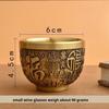 Brass Vintage Wine Cups Hand - Carved Fu/Landscape/Dragon Patterns for Gift & Collection Brass Drinking Cup Decor