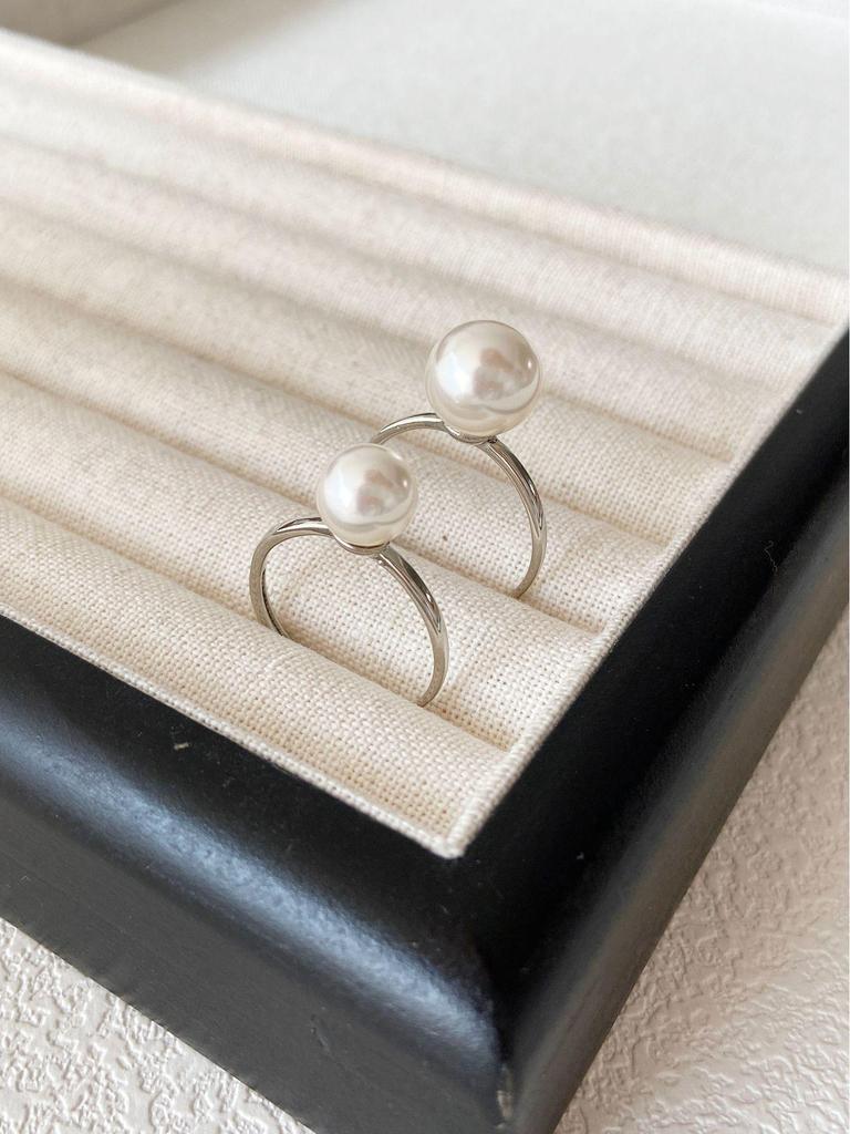 S925 Sterling Silver Adjustable Pearl Ring – Blogger-Style Fashion
