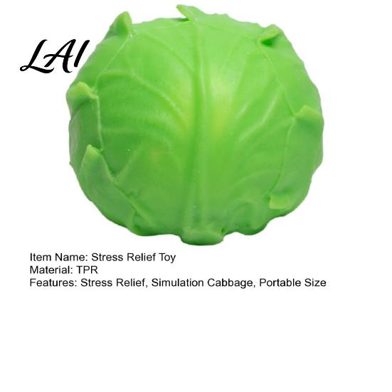 Realistic Cabbage Toy Stress Relief Simulation Anti-Anxiety Green Squeeze Soft Stretchy Vegetable Fidget Sensory Office Worker Gift Anxiety