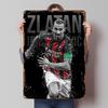 Poster de Zlatan Ibrahimovic Jogador de Futebol Placa de Metal Decoração de Sala de Estar Placas de Lata de Futebol Personalizadas para Decoração de Arte de Parede