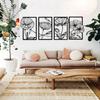 Metal Lotus Flower Wall Decor,1pc  Abstract Floral Aesthetic Splicing Line Art,Minimalist Hanging Wall decoration,Wall Sticker