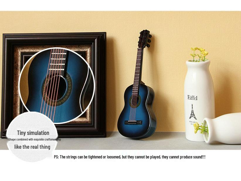 Mini Cutaway Classical Guitar Figurine - Folk Doll Instrument for Birthdays, Graduations, or Christmas Gifts for Adults