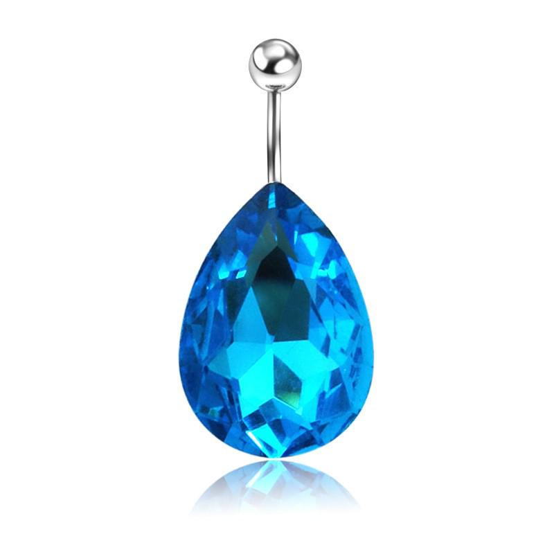 Blue Series Stainless Steel Butterfly Navel Ring - Fashionable Japanese Korean Sexy Goddess Jewelry