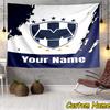 Custom Name Monterrey Team Spirit In Action Tapestry Room Decoration Wall Hanging for Living Room Bedroom, Dormitory, Birthday and Christmas Gifts