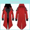 Atemberaubende Mittelalterliche Halloween Retro Steppjacke für Herren mit langen Ärmeln