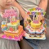 Handmade 3D Birthday Cake Puzzle - DIY Model Gift