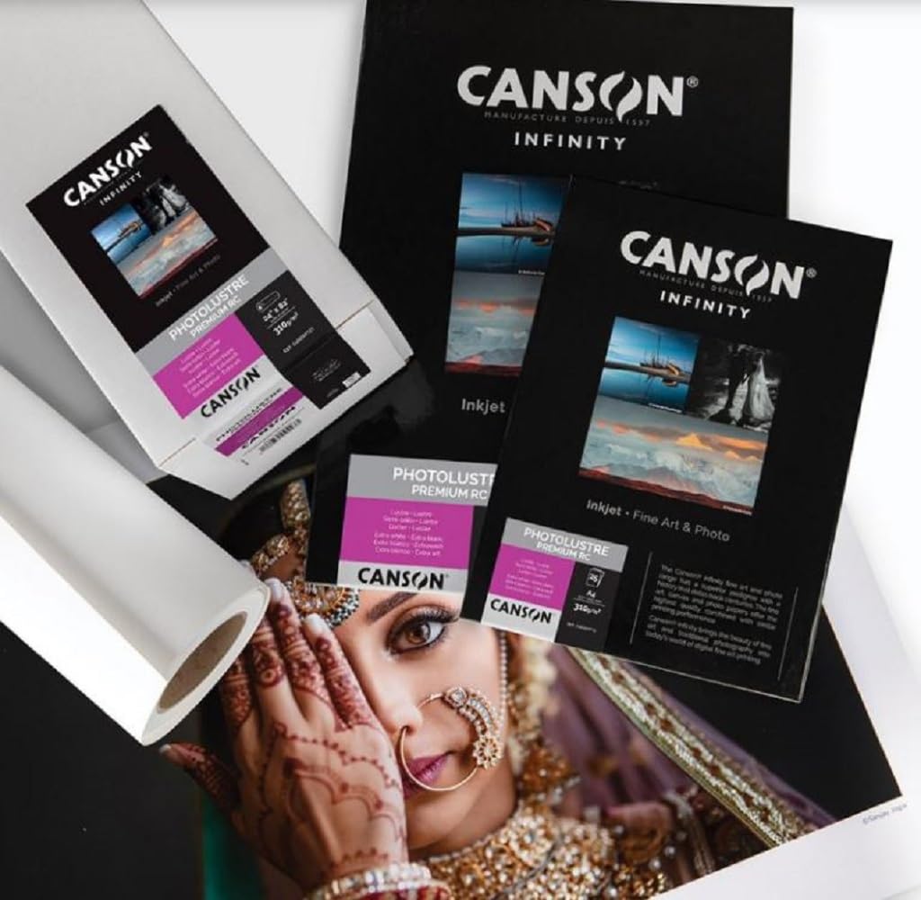 Canson Photo Lustre Premium RC Photo Paper, A4, 25 Sheets