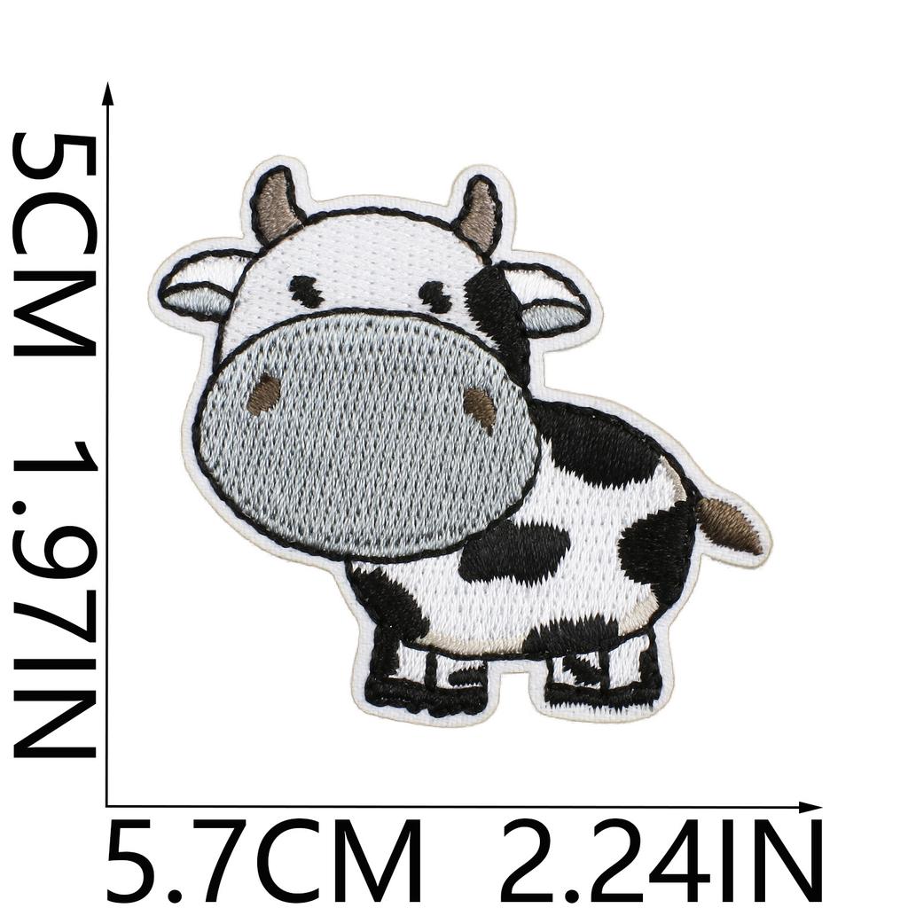 Human Second Mother Cow Embroidery Cloth Sticker Energy Origin Cow Patch Sticker Computer Embroidery Chapter Boy Clothing