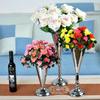 New Iron Flower Vase European Exquisite Flower Stand Golden Candle Holder Wedding