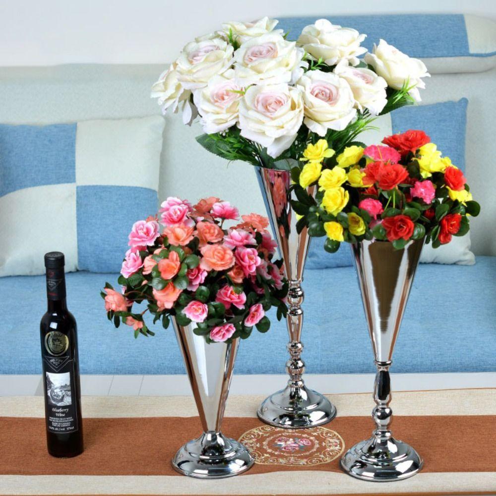 New Iron Flower Vase European Exquisite Flower Stand Golden Candle Holder Wedding