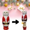 Unique Funny Santa Wooden Puppet Handcrafted Beech Wood For Christmas Decor Gifts