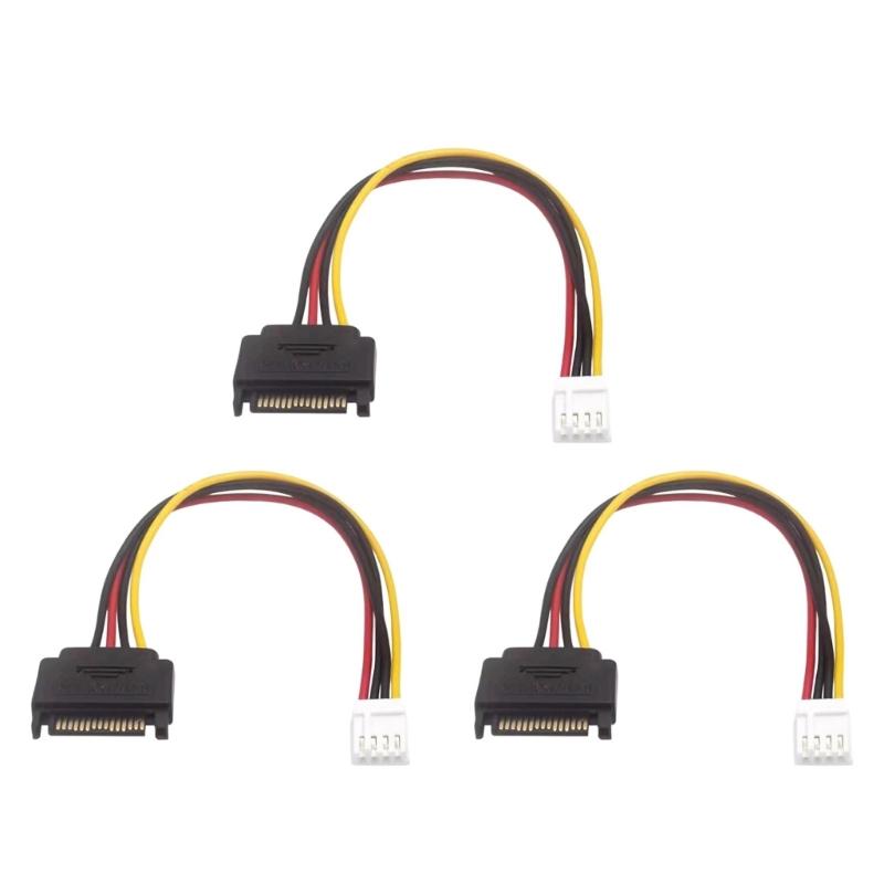 4Pin Female To 15Pin 15Pin Power Cable 15Pin Extension Cord Hard Drive Disk Power Supply Cable Adapter For PC Desktop