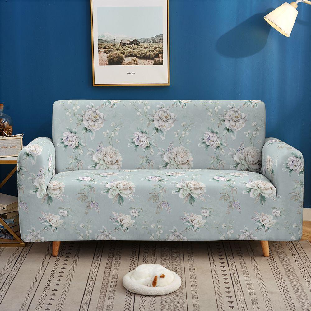 Small Floral Non-Slip Elastic Sofa Cover Pad Universal All-Inclusive Sofa Cover 3D Digital Printing