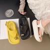 Design de mode semelle épaisse rehaussante ensemble de sandales d'orteil femmes été nouveau simple décontracté plage cool pantoufles