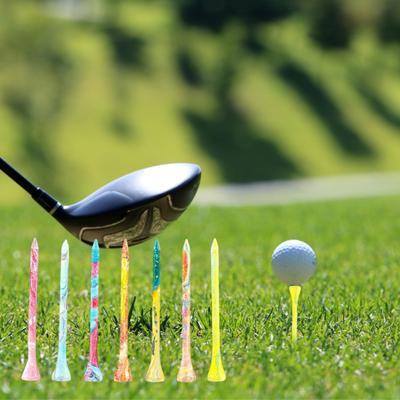 20 Adet Ahşap Golf Tee'leri Yüksek Stabilite Hafif Taşınabilir Kolayca Deforme Olmaz Kırılmaz Renkli Golf Tee'leri