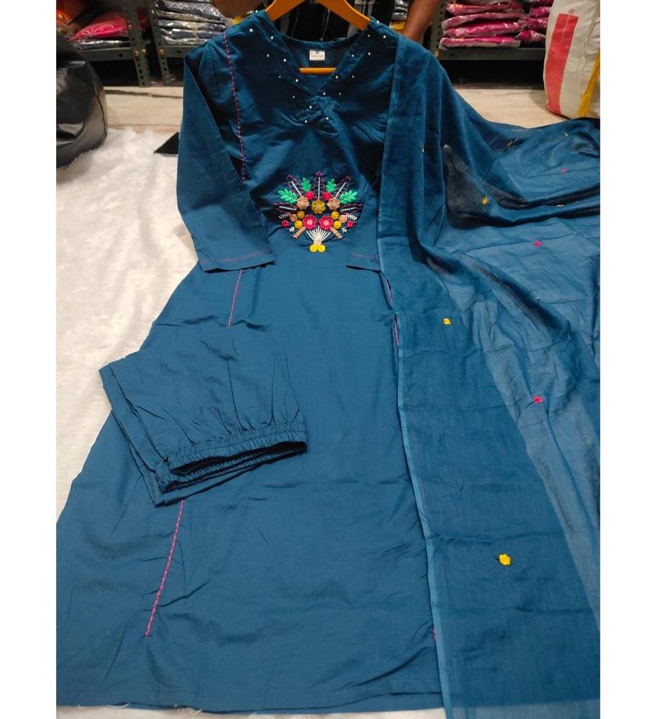 Damski Designerski Zestaw Kurta Palazzo Indyjski Bollywoodzki Zestaw Salwar Kameez Rayonowa Kurti SC-2131