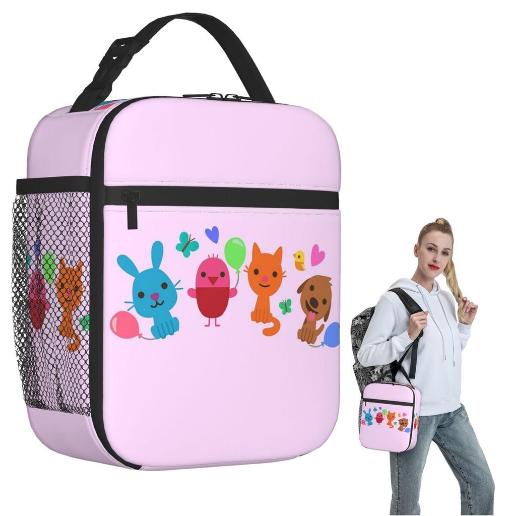 Play Sago Mini Pink Insulated Lunch Bag for Women Kids Leakproof Food Boxes Thermal Lunch Box Tote