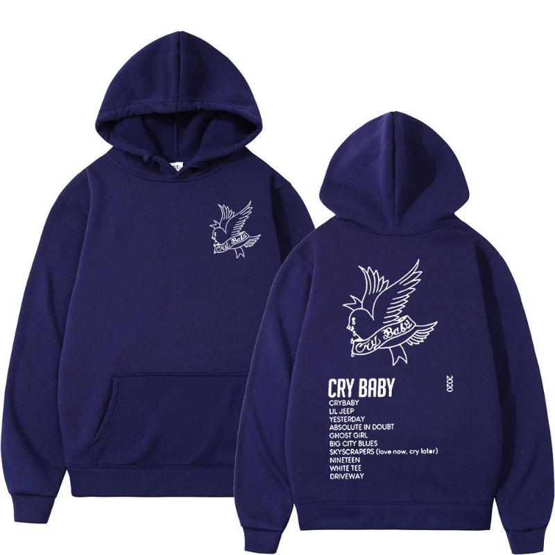 Rapper Lil Peep CryBaby Musikalbum Hoodies Herren Damen Mode Hip Hop Übergroßes Sweatshirt Herbst Winter Fleece Warm Pullover