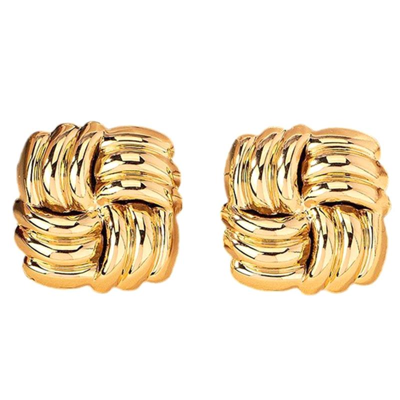 1 пара модные квадратные тисненые модные женские гвоздики простые элегантные party favors деликатные ювелирные аксессуары