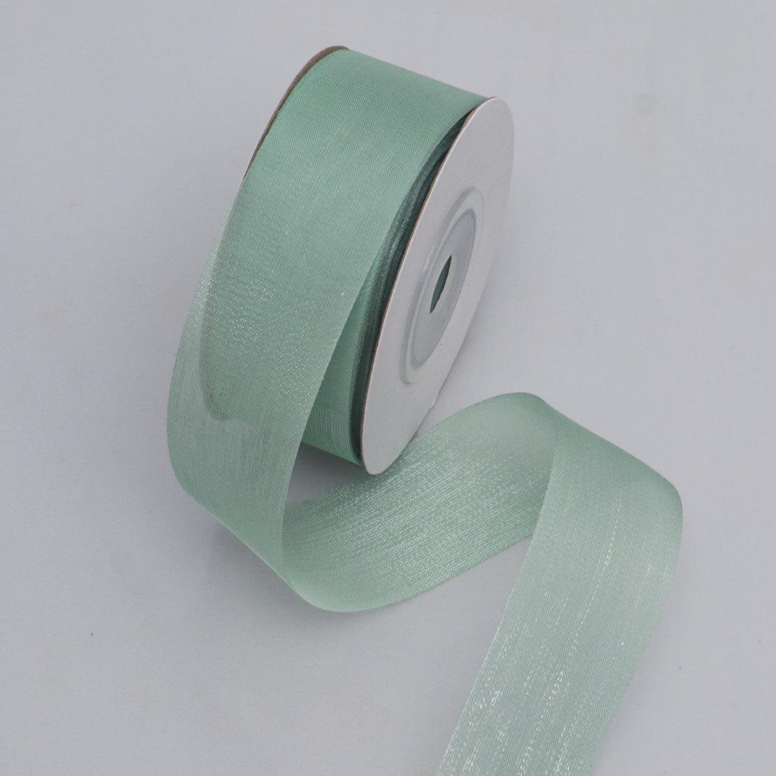 

Colorful Silk Milk Ribbon Semi Transparent Chiffon Packaging Bow Hair Accessory Material 2.5cm