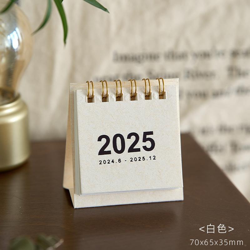 2026 Mini Simple Small Desk Calendar Pocket Portable Calendar Punch Plan Desktop Decoration