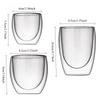80ml/225ml/320ml Double Wall Glass Cup Latte Coffee Cup Household Cocktail Glass Juice Mug Heat-resisting Water Bottle Glassware