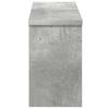Wall Mounted Nightstand with Shelf Concrete Grey 50 x 16 x 26 cm