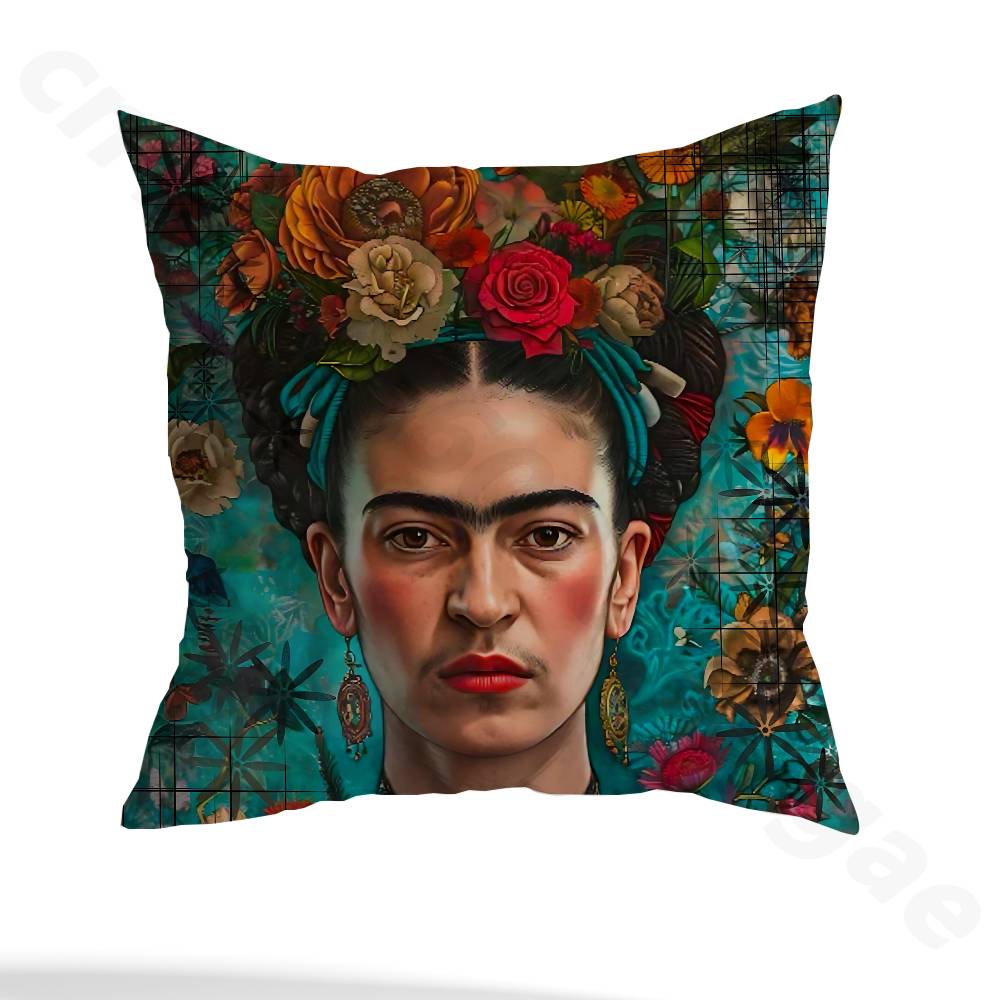 Artist F-Frida K-Kahlos pillowcase casual style decoration, suitable for home decoration (excluding pillow core)