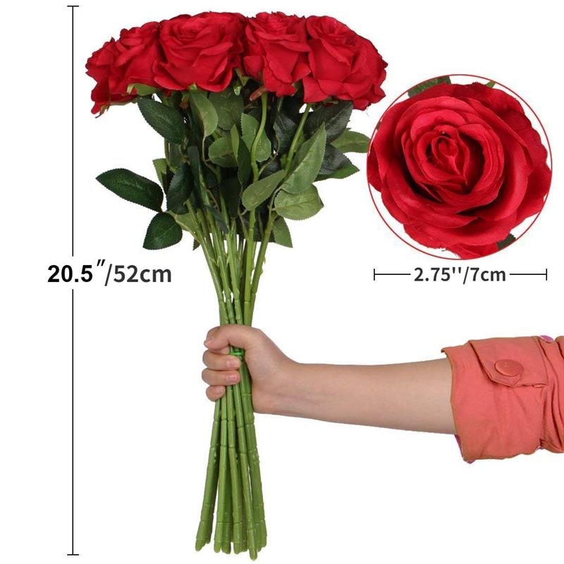 3/5Pcs Artificial Rose Flowers Bouquet For Home Room Decor Bridal Wedding Bouquet Centerpieces Flower Garden Floral Arrangement