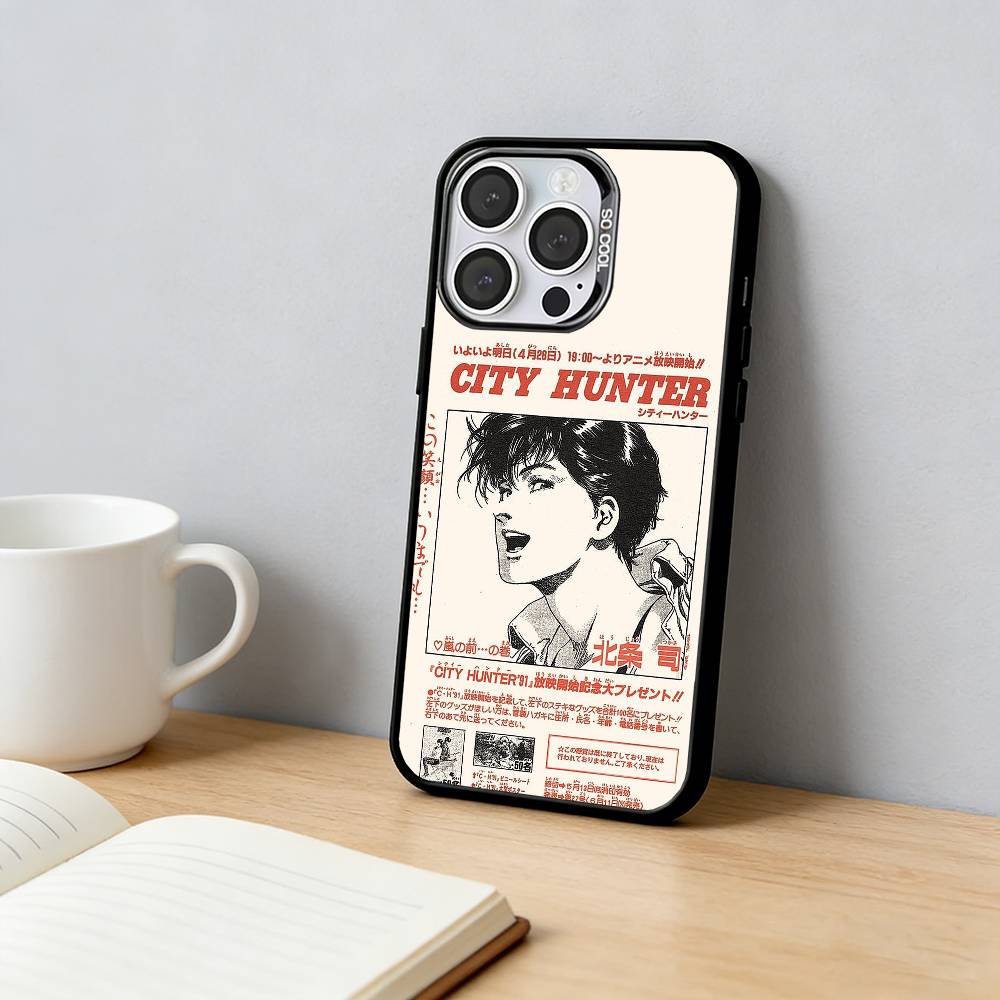 

Retro City Hunter Comic Phone Case For iPhone 17,16,15,14,13,12,11 Plus,Pro Max,XS,Colorful Silver Phone case Funda Cover iPhone15pro