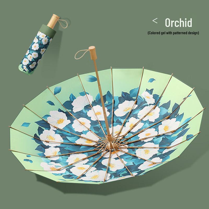

Xùqíng Manual Tri-fold Orchid Umbrellas (2-Pack)