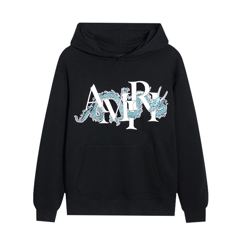 AMIRI Unisex High-Definition Print Casual Hoodie - 2024 Autumn/Winter American Trendy Collection