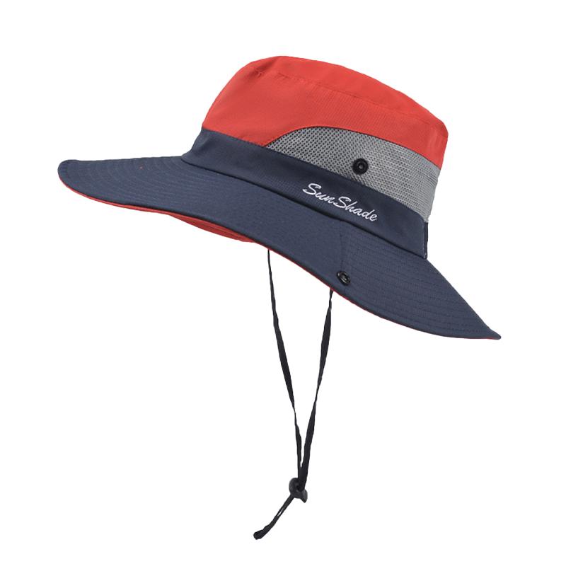 Spring/Summer Outdoor Foldable Fisherman's Hat Cycling Travel Fishing Sun Hat Mesh Breathable Mountaineering Hat