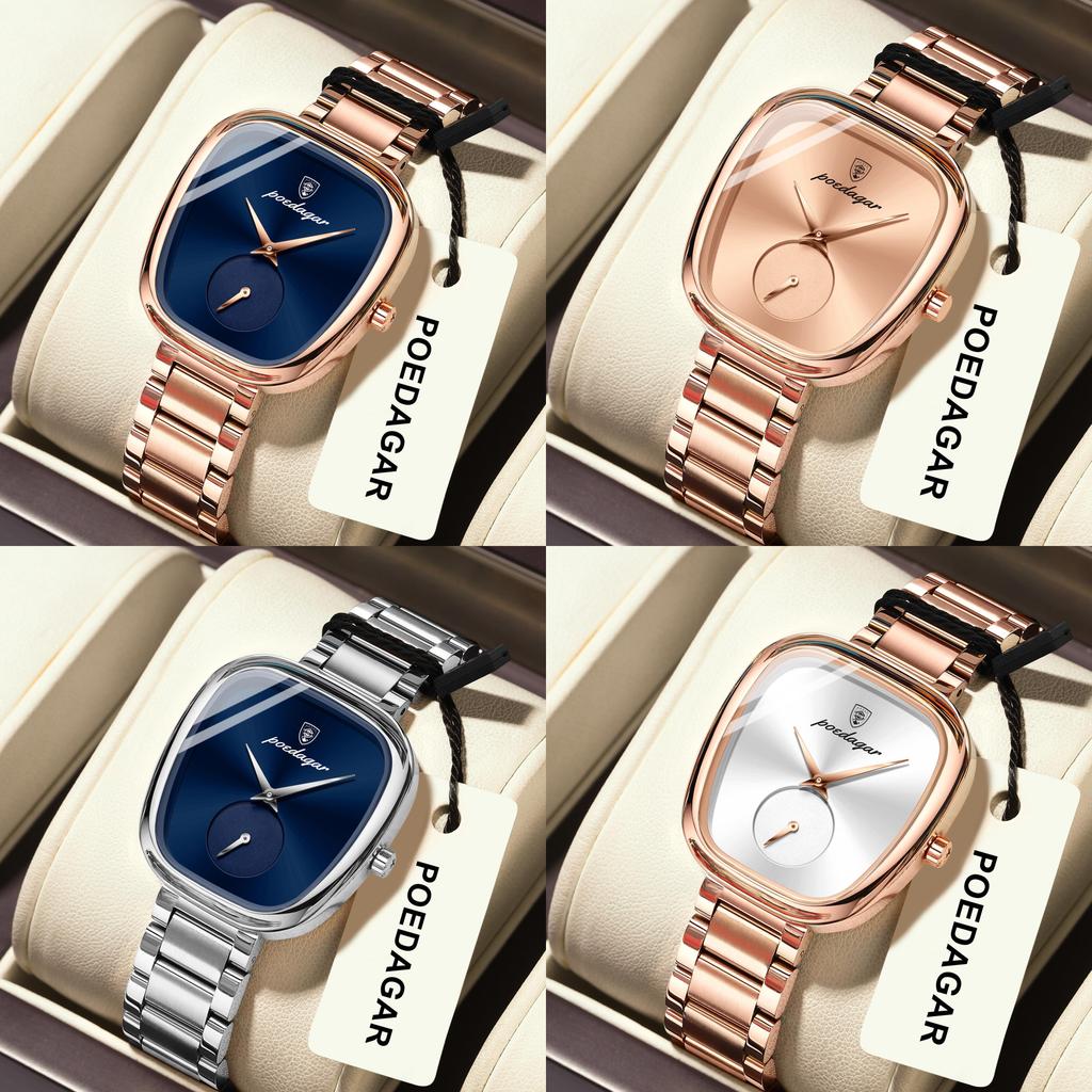 Swiss Luxury Ladies Watch Waterproof Quartz Watch With Elegant Oval Dial For Casual Wear