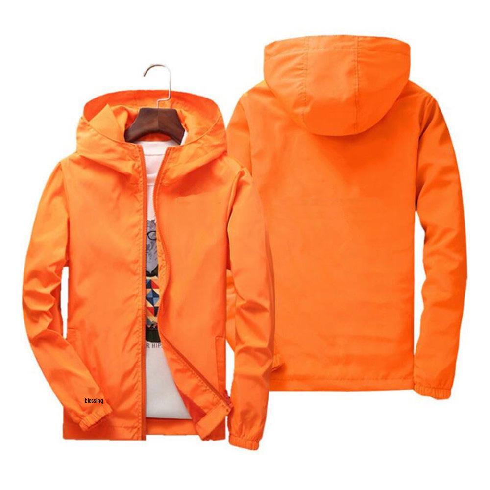 2022 Herren Windjacke: Unifarbene Jacke mit Sonnenschutz, individuellem Logo, Klassen- und Teamuniform, für Frühling und Herbst.