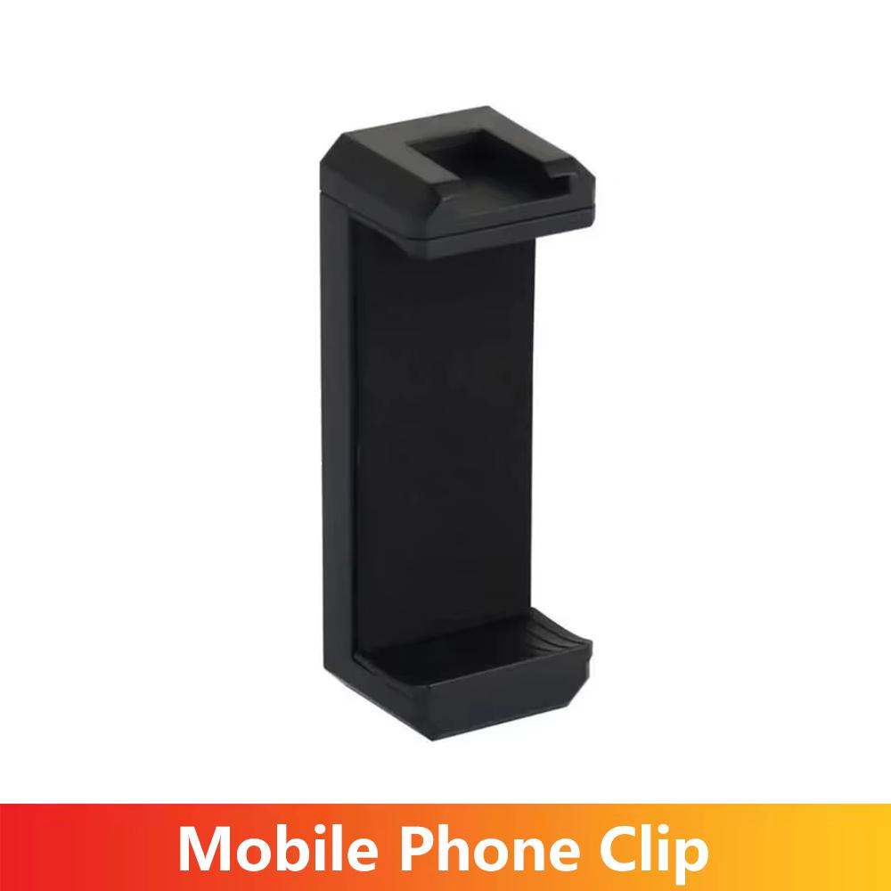 Mobile Phone Clip Tripod Holder with Cold Shoe & 1/4" Screw Hole For iPhone Samsung Huawei Xiaomi Realme Smartphones Accessories