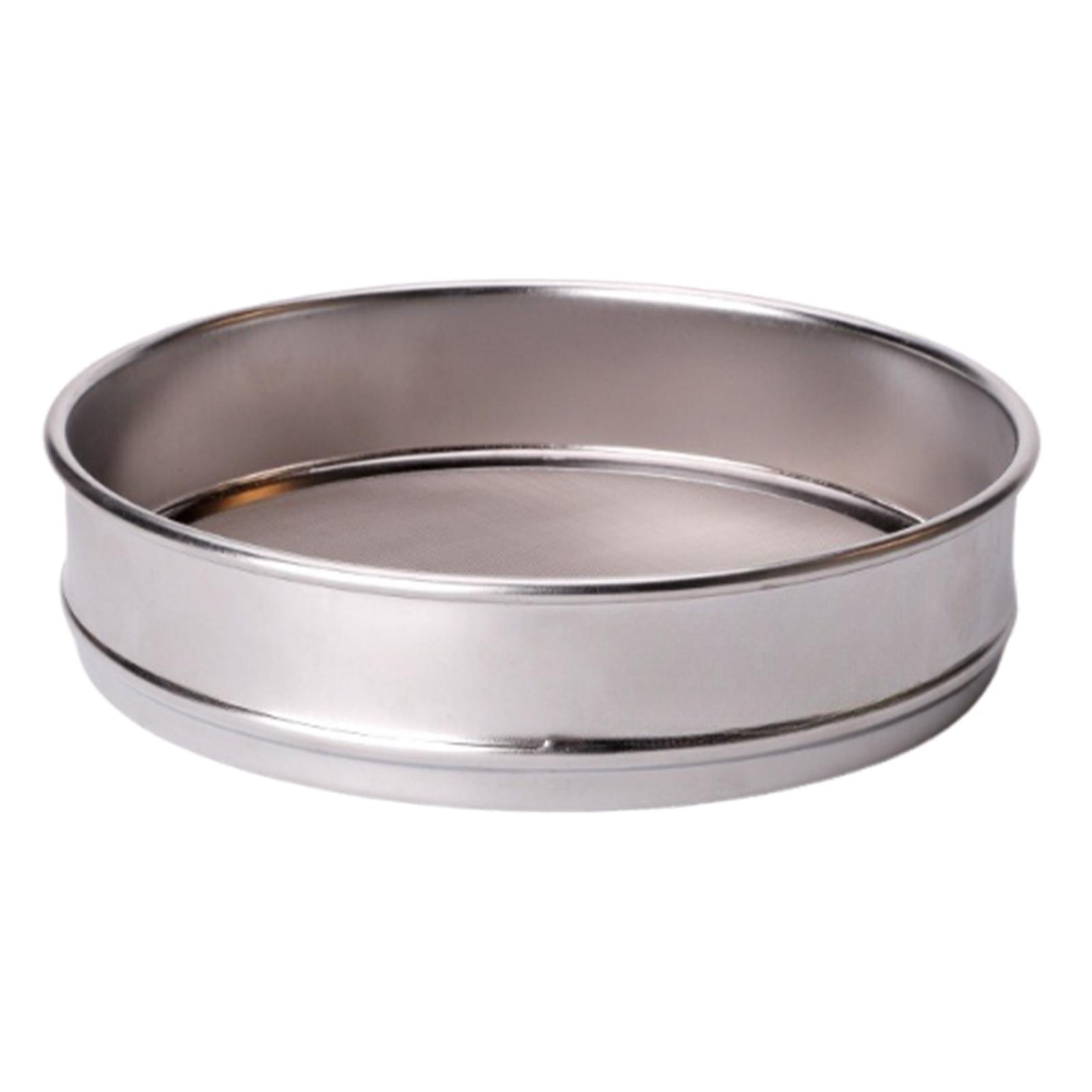 Stainless Steel Flour Sieve for Baking Bread, Fine Mesh Strainer, Round Flour Sifter, Kitchen Tool Lab Sieve 60 Mesh