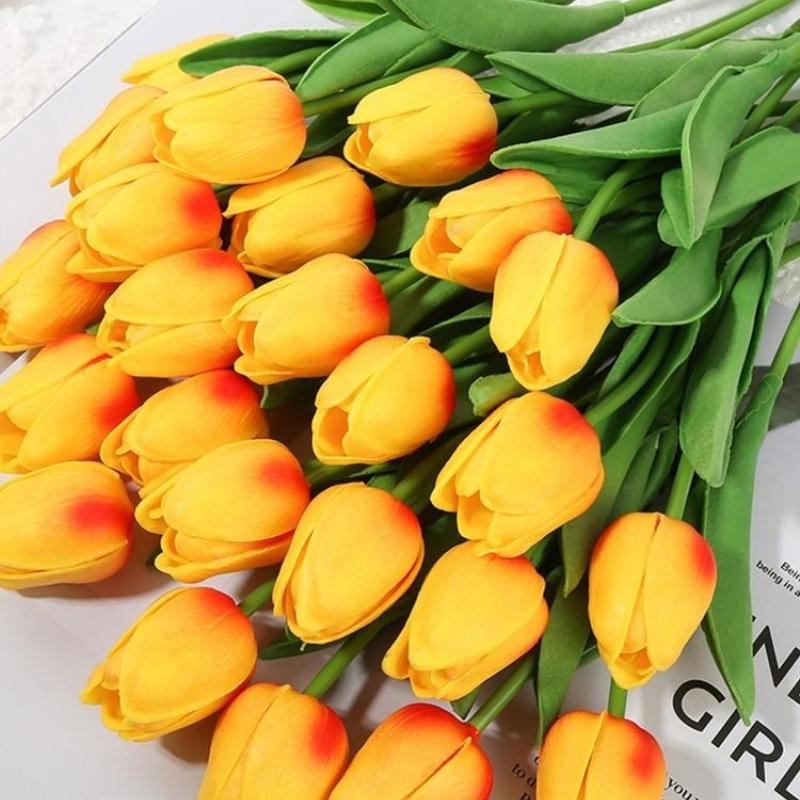 Künstliche Tulpen Blumen Echt-Touch Tulpen für Dekoration Fake Tulpen Blumengestecke Künstliche Faux Tulpen Dekor für Tisch Wohnkultur