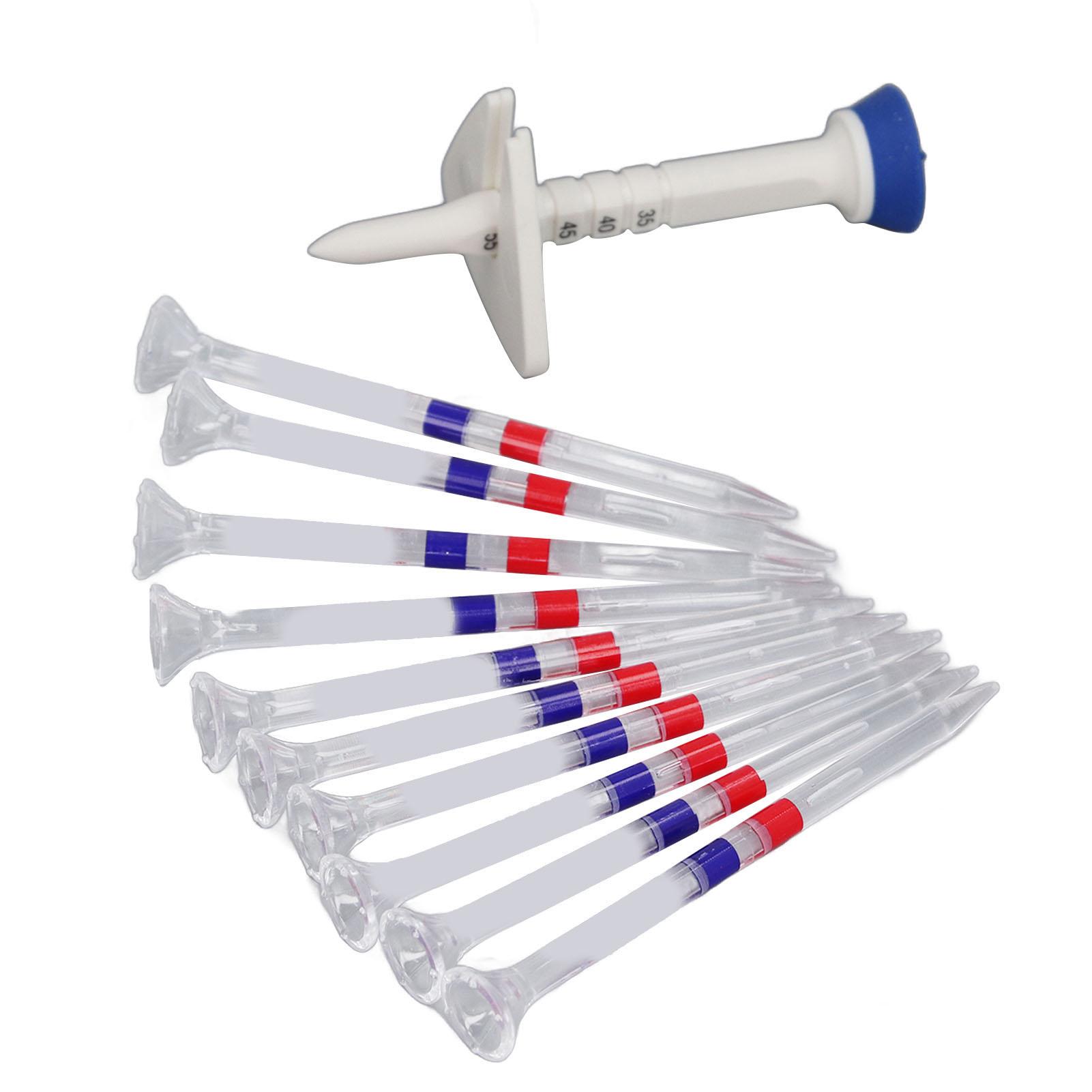 

10pcs Golf Tees Professional Reduce Friction Side Spin American Flag Style Big Cup Plastic Long