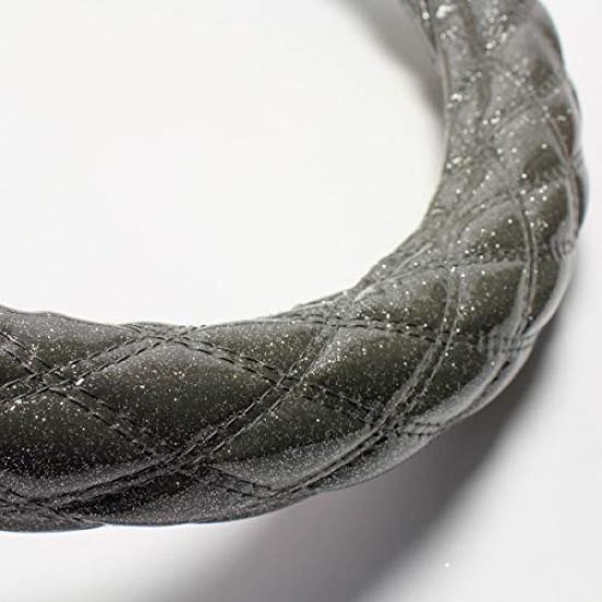 Azur Steering Wheel Cover for Titan Dash LS 1.5t (H16.7-) - Silver, Glitter, (Outer Diameter Approx. 39.5-40.5cm) - XS55H24A-LS-004