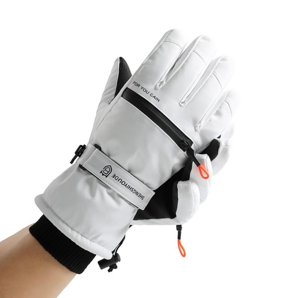 Thicken Winter Ski Gloves Plush  Gloves Simple Snowboard Gloves  Riding