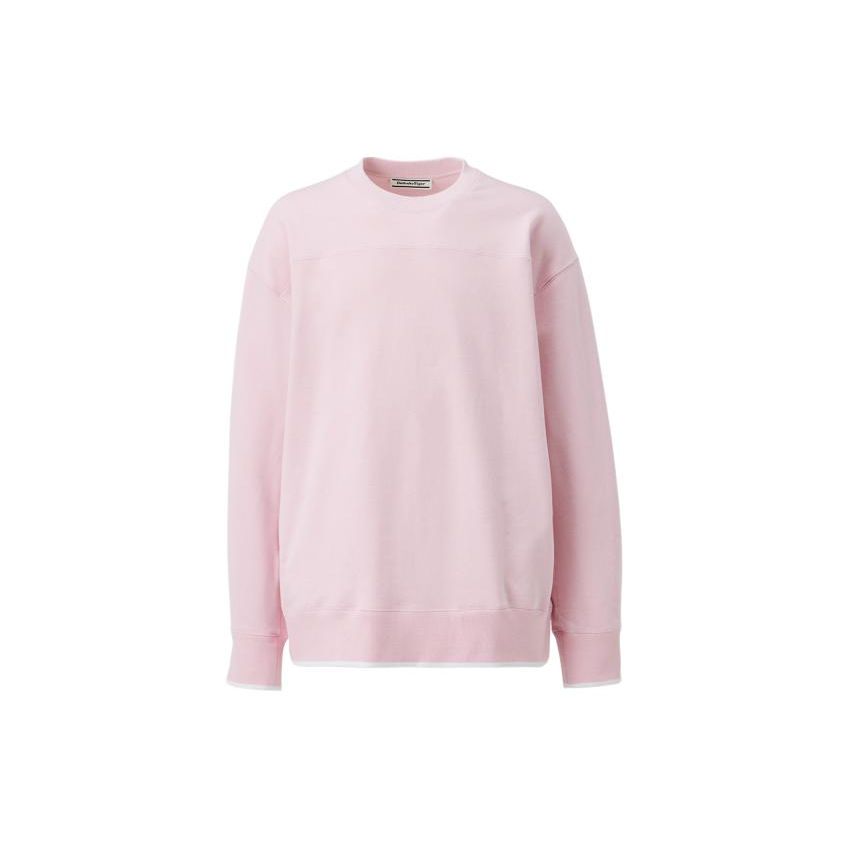 Onitsuka Tiger Color Block Logo Round Neck Long Sleeve Sweatshirt Unisex sweatshirt Pink 2183A987-700 M