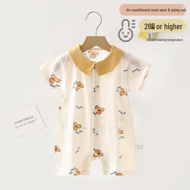 Unisex Baby Cotton Short Sleeve Summer Romper Jumpsuit Size 80